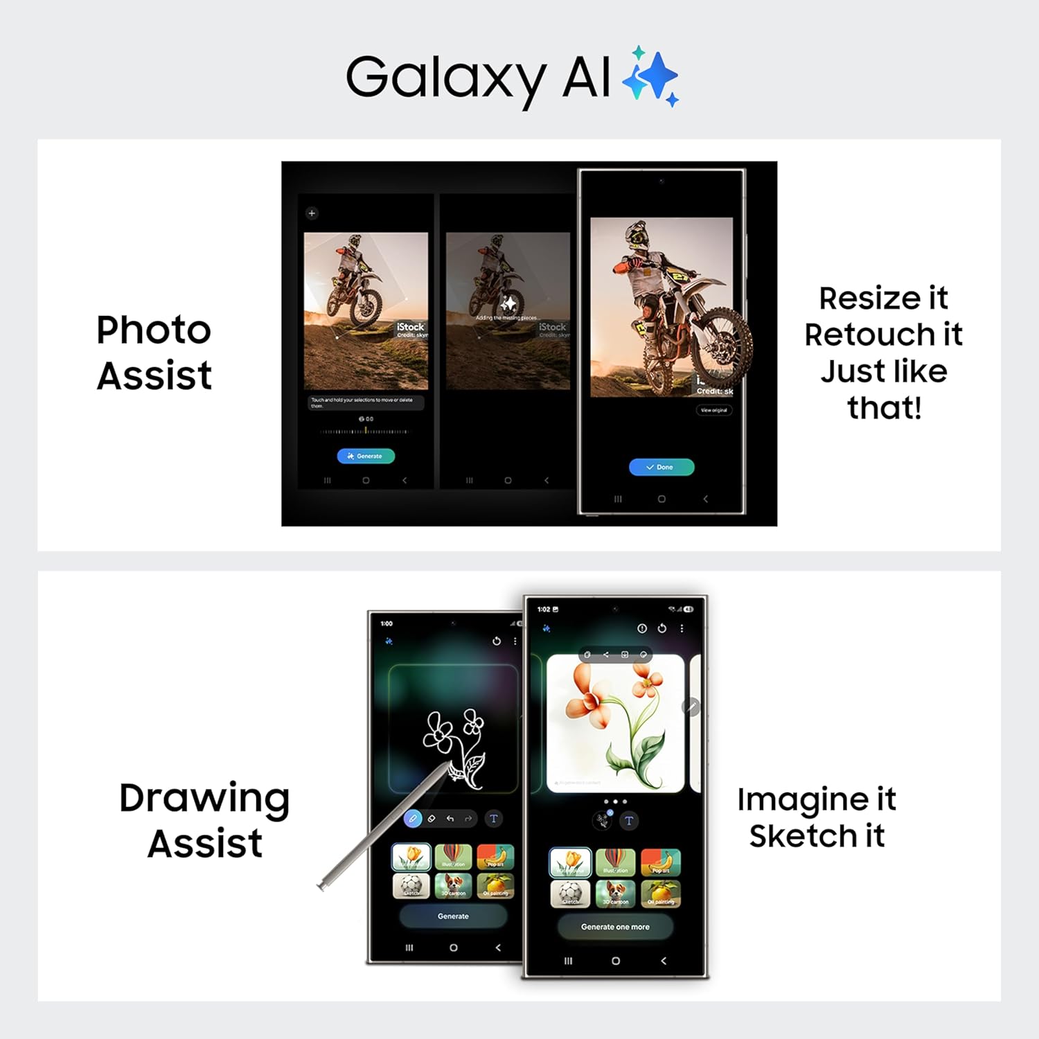 Samsung Galaxy S24 Ultra 5G AI Smartphone with Galaxy AI (Titanium Gray, 12GB, 256GB Storage), Snapdragon 8 Gen 3, 200 MP Camera with ProVisual Engine and 5000mAh Battery